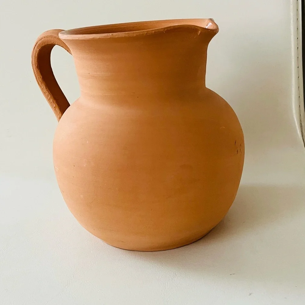 Terracotta Sun Motif Pitcher from Italy - Picture 11 of 15